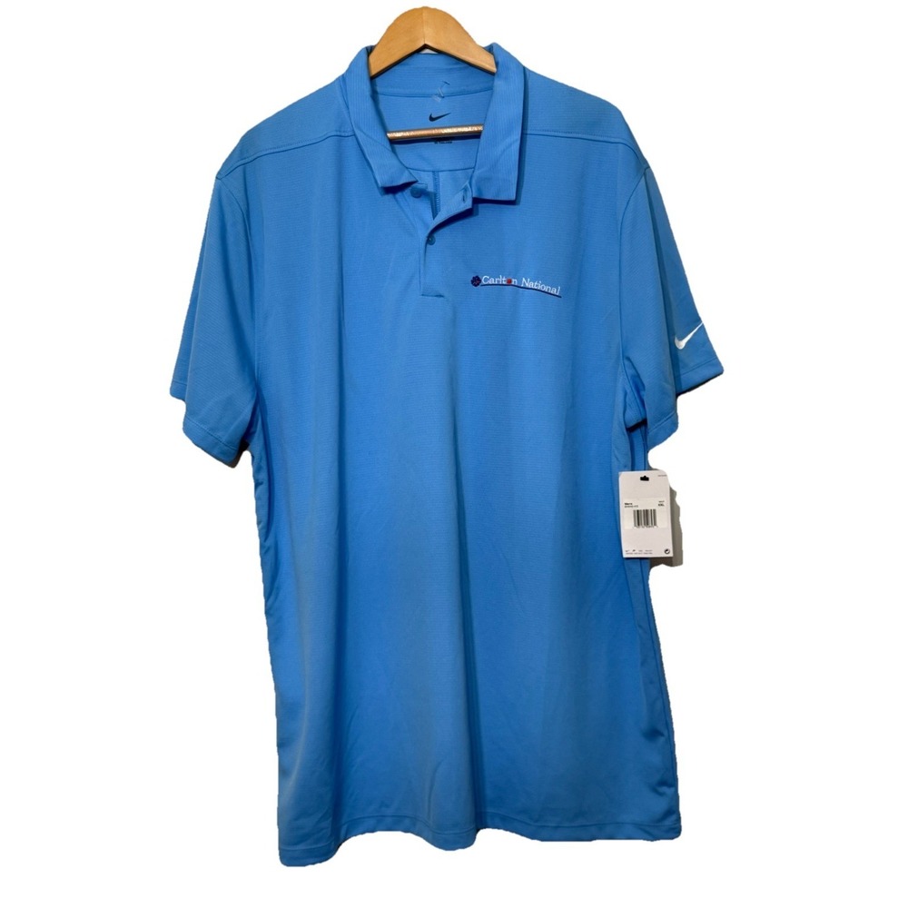 Nike Polo Shirt Mens XXL Light Blue Dri-FIT Victory Golf Athletic BV6042-412 NWT